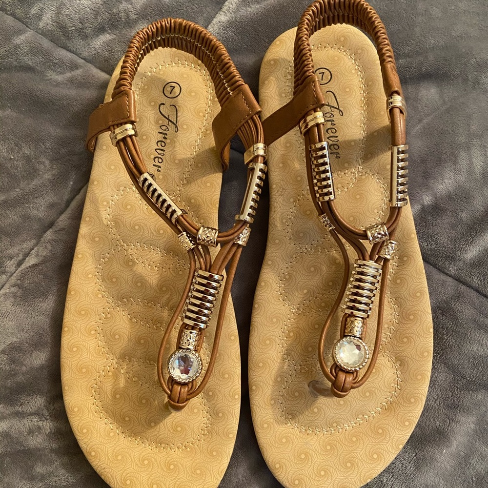 Tan Tribal Sandals